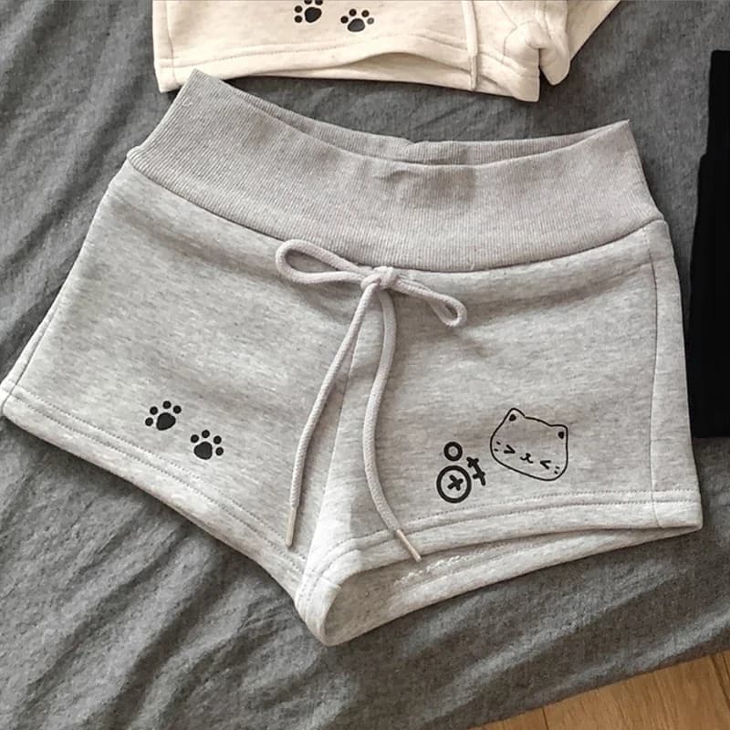 Kawaii Bear printed Women's shorts Japanese cute  summer casual harajuku Elastic waist Women pants Fashion shorts for women y2k