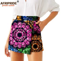 2026 Summer Women Shorts Skirts Fashion Loose High Waist Shorts Ankara Casual Short Culotte African Print Clothes Wax A2021007