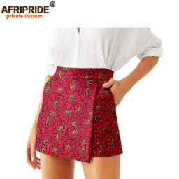 2026 Summer Women Shorts Skirts Fashion Loose High Waist Shorts Ankara Casual Short Culotte African Print Clothes Wax A2021007