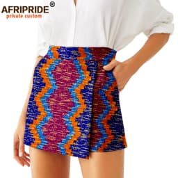 2026 Summer Women Shorts Skirts Fashion Loose High Waist Shorts Ankara Casual Short Culotte African Print Clothes Wax A2021007
