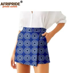 2026 Summer Women Shorts Skirts Fashion Loose High Waist Shorts Ankara Casual Short Culotte African Print Clothes Wax A2021007