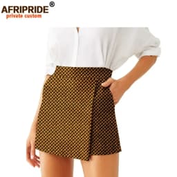 2026 Summer Women Shorts Skirts Fashion Loose High Waist Shorts Ankara Casual Short Culotte African Print Clothes Wax A2021007