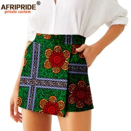 2026 Summer Women Shorts Skirts Fashion Loose High Waist Shorts Ankara Casual Short Culotte African Print Clothes Wax A2021007