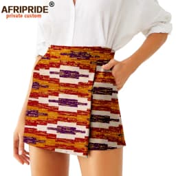 2026 Summer Women Shorts Skirts Fashion Loose High Waist Shorts Ankara Casual Short Culotte African Print Clothes Wax A2021007