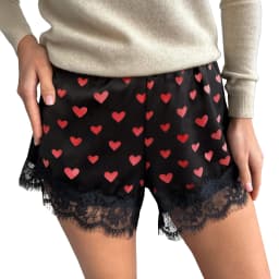 Xingqing y2k Lace Hem Shorts Women Summer Clothes Solid Color Elastic Waist Wide Leg Shorts Hot Pants Bottoms Club Streetwear