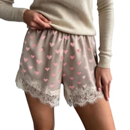 Xingqing y2k Lace Hem Shorts Women Summer Clothes Solid Color Elastic Waist Wide Leg Shorts Hot Pants Bottoms Club Streetwear