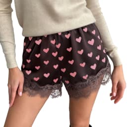 Xingqing y2k Lace Hem Shorts Women Summer Clothes Solid Color Elastic Waist Wide Leg Shorts Hot Pants Bottoms Club Streetwear