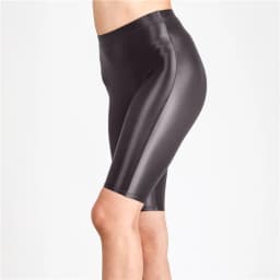 New Oil Glossy Mesh Seven Points Shorts Sexy Yoga Pants High Elasticity Perspective Korean Style Women Fashion Polychrome 4HOA