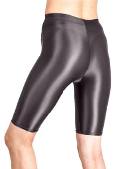 New Oil Glossy Mesh Seven Points Shorts Sexy Yoga Pants High Elasticity Perspective Korean Style Women Fashion Polychrome 4HOA