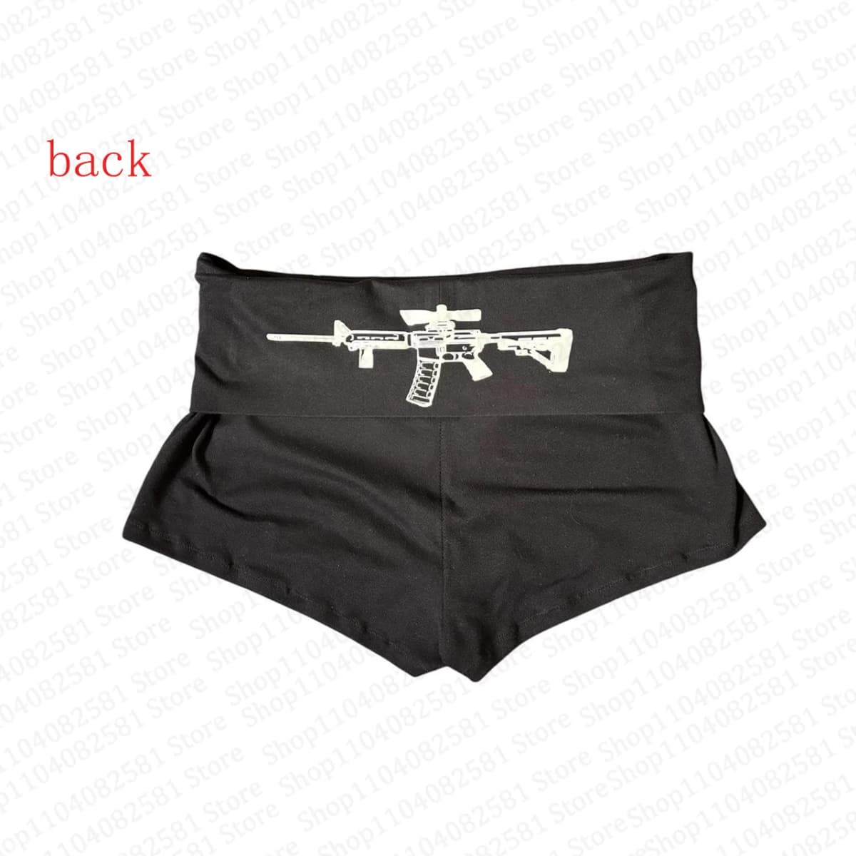 Emo Girls Y2K Shorts Harajuku Women's Summer Fashion Printed Gothic Pattern Street Wear Hip Hop Punk Sexy Shorts Retro 2000s