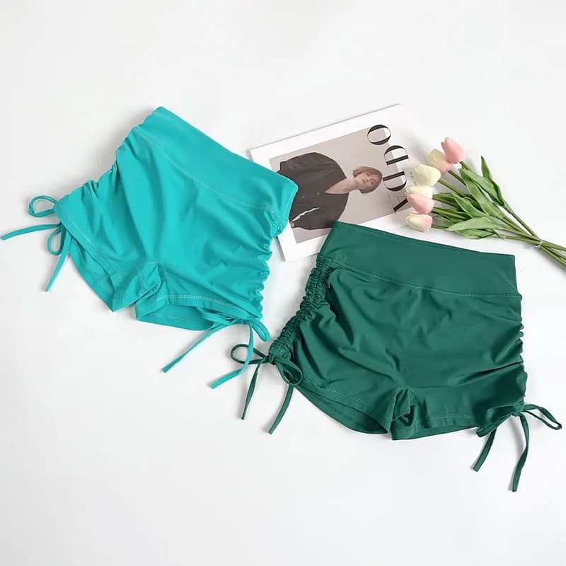 Summer High-Waisted Women's Yoga Fitness Shorts Sexy Drawstring Tied Three-Part Sports Hot Pants for Fitness And Exercise