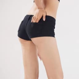 Sexy Elastic Super Shorts Y2K Spice Girl Style Hot Pants Super Low Waist Cotton Tight Black and White Shorts