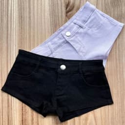 Sexy Elastic Super Shorts Y2K Spice Girl Style Hot Pants Super Low Waist Cotton Tight Black and White Shorts