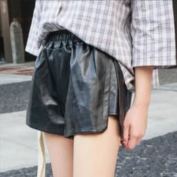 High Waist PU Leather Shorts Pants Women's Loose Casual Wide Leg Trousers Autumn Winter plus Size Fashion plus Size Bootcut