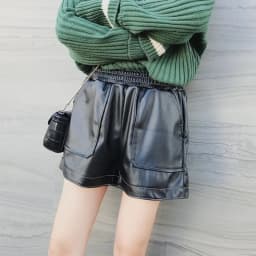 High Waist PU Leather Shorts Pants Women's Loose Casual Wide Leg Trousers Autumn Winter plus Size Fashion plus Size Bootcut