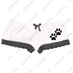 Women cat paw print lace trimmed short perfect summer hi hop punk style sexy and slim fit Harajuku Emo girl versatile street Y2K