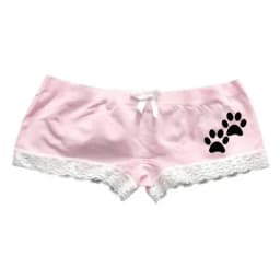 Women cat paw print lace trimmed short perfect summer hi hop punk style sexy and slim fit Harajuku Emo girl versatile street Y2K