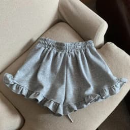 Extra size spice girls wooden ear edge sweet spicy shorts female summer fat sister everything temperament ballet style pants