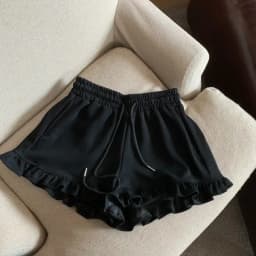 Extra size spice girls wooden ear edge sweet spicy shorts female summer fat sister everything temperament ballet style pants