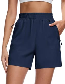 TACVASEN Women's 5" Hiking Cargo Shorts UPF 50+ Quick Dry Lightweight Golf Athletic Casual Summer Shorts with 3 Pockets Elastic