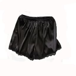 Women Spring Summer Satin Silk Lace Safety Shorts Pants Loose Elastic Waist Home Sleep Shorts Nightwear Bottom Thin Pajamas