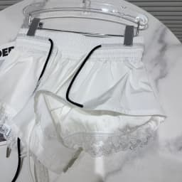 New Bottoms Korean Shorts Women High Waist Casual Patchwork Lace Wide Leg Shorts Bandage Chic Summer Pantalones Cortos De Mujer