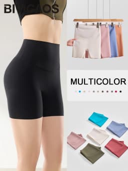 BIVIGAOS Summer Thin Seamless Sharkskin Mini Shorts Women High Waist Slim Sexy Sport Shorts Multicolor Fitness Bicycle Shorts