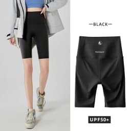 BIVIGAOS Summer Knee Length Sharkskin Cycling Shorts Women High Waist Tight Sun Protection Butt Lifter Sport Running Biker Short