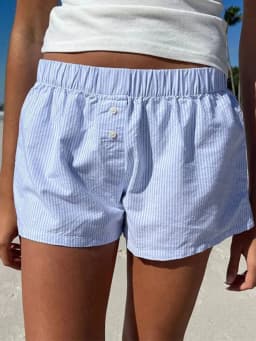 Women's Striped Print Casual Elastic Waist Shorts Fashion Button Detail Streetwear Chic Y2K Loose Fit Basic Summer Shorts