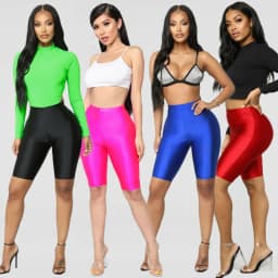 Women Cycling Shorts Dancing Gym Biker Slim Active Sports Solid Sexy Skinny 2021 New Summer
