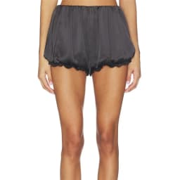 Y2K Satin Lace Trim Bloomers Shorts Women Elastic Waist Soft Sleep Shorts Casual Solid Loungewear Coquette Pajama Bottoms