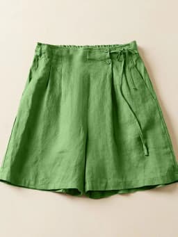 Women Casual Short Pants New Arrival 2023 Summer Vintage Style Solid Color Loose Comfortable Female Cotton Linen Shorts B2438