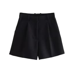 Women Fashion Side Pockets Front Darts Bermuda Shorts Vintage High Waist Zipper Fly Female Short Pants Mujer