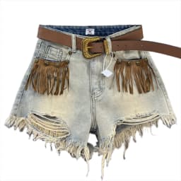 Short Jean Pants Woman Fringe Boxer Ripped Wide Denim Shorts for Women Y2k Vintage Outdoor Casual Streetwear Classic Trend 2025