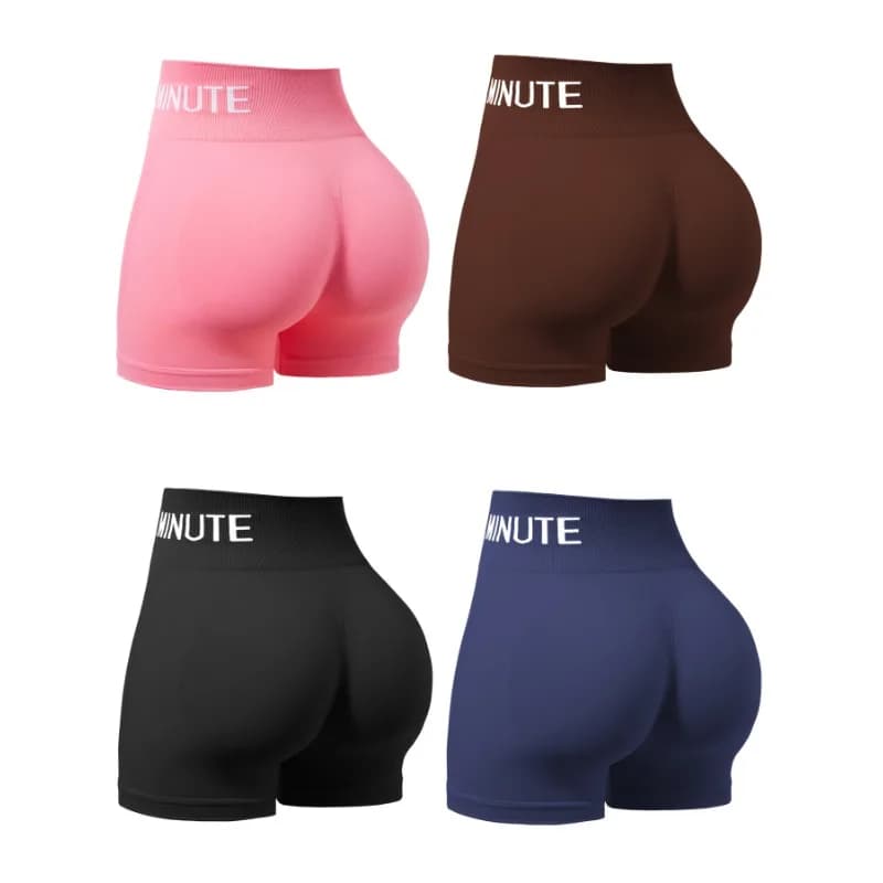 Gym Letter Shorts Women High Waist Sport Shorts Workout Running Seamless Sexy Hip Liftting Yoga Leggings Stretchy Cycling Shorts