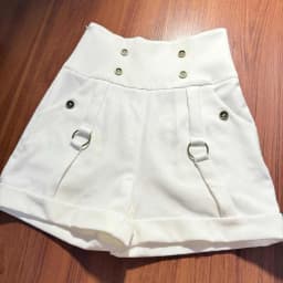 Lolita Prince Vintage Palace British High Waist Shorts Summer Button Metal Ring Pocket Short Solid Color Black White 2026