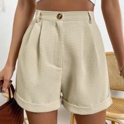 Office Lady Solid Shorts For Women Summer Y2k Loose Short Trousers Elegant Korean Fashion High Waisted Short Solid Simple Pants