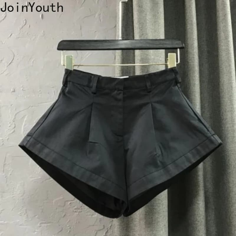 Korean Y2k Shorts for Women High Waist Fashion Wide Leg Pants 2025 New Bottoms Casual Fashion Shorts Pantalones Cortos De Mujer