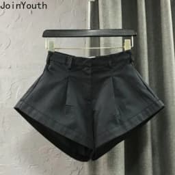 Korean Y2k Shorts for Women High Waist Fashion Wide Leg Pants 2025 New Bottoms Casual Fashion Shorts Pantalones Cortos De Mujer