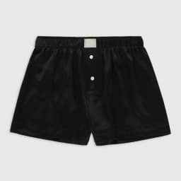 Gaono Women Satin Boxers Shorts Casual Buttons Elastic Waist Short Pants Streetwear Y2K Vintage Lounge Bottom Loose Shorts