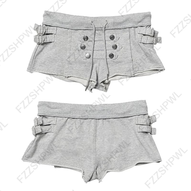 2026 Emo Punk Y2K Women's Mini Shorts Sexy Slim Fit Casual Chic Trendy Aesthetic Pants Grunge Gothic Party Korean Gyaru Bottoms