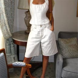 Y2K Trendy High Waist Denim Jorts Adjustable Waist Buckle Detail Loose Fit Wide Leg Baggy Jean Shorts Summer Streetwear Outfit