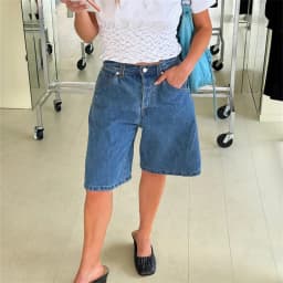 Y2K Trendy High Waist Denim Jorts Adjustable Waist Buckle Detail Loose Fit Wide Leg Baggy Jean Shorts Summer Streetwear Outfit