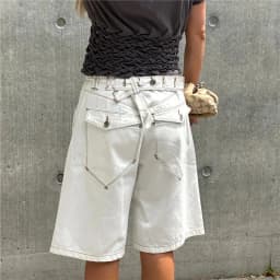 Y2K Trendy High Waist Denim Jorts Adjustable Waist Buckle Detail Loose Fit Wide Leg Baggy Jean Shorts Summer Streetwear Outfit