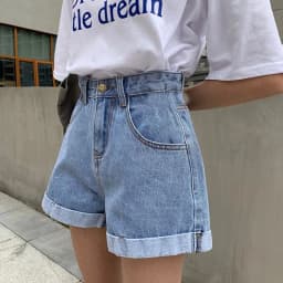 Women's Denim Shorts Wide With Belt High Waist Female Short Jeans Pants Trend 2025 New In Offer Aesthetic Hot Elasticty Outfits