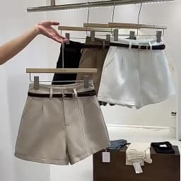 Women‘s Casual Shorts Fashion Elegant Office Lady Commute Vintage Solid High Waist Short Pants Casual Streetwear Summer Trousers