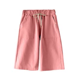 Women Summer Bermuda Shorts Cotton Wide-legged Leisure Trousers Large Size Loose Elastic Waist With Belt shorts 6XL 7XL 8XL