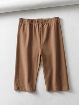 sexy women high waist elastic pure color slim Knee-Length biker shorts female