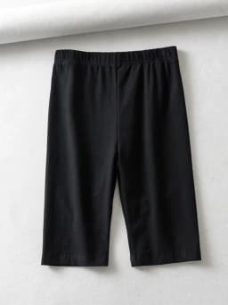 sexy women high waist elastic pure color slim Knee-Length biker shorts female