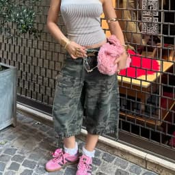 Women Retro Cargo Denim Shorts Vintage Camouflage Print Loose Drawstring Short Pants Y2k Aesthetic Cyber Grunge Streetwear